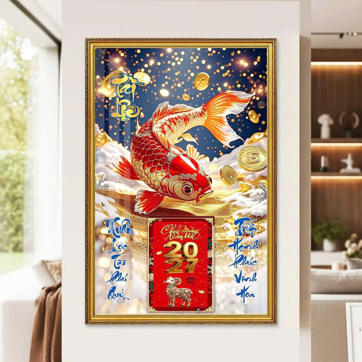 Lịch Gỗ Lamina Cao Cấp 40x60cm 2027 LM406_058 - Quà Tặng Khuyến Mại