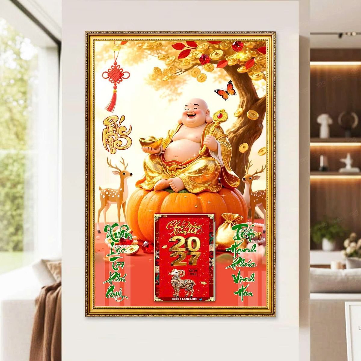 Lịch Gỗ Lamina Cao Cấp 40x60cm 2027 LM406_059 - Quà Tặng Khuyến Mại