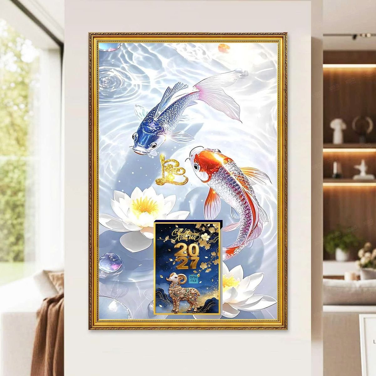Lịch Gỗ Lamina Cao Cấp 40x60cm 2027 LM406_061 - Quà Tặng Khuyến Mại