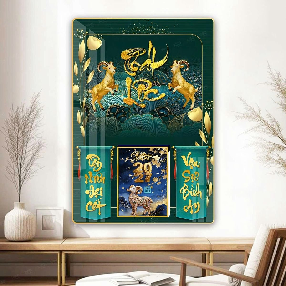Lịch Gỗ Lamina Cao Cấp 40x60cm 2027 LM406_063 - Quà Tặng Khuyến Mại