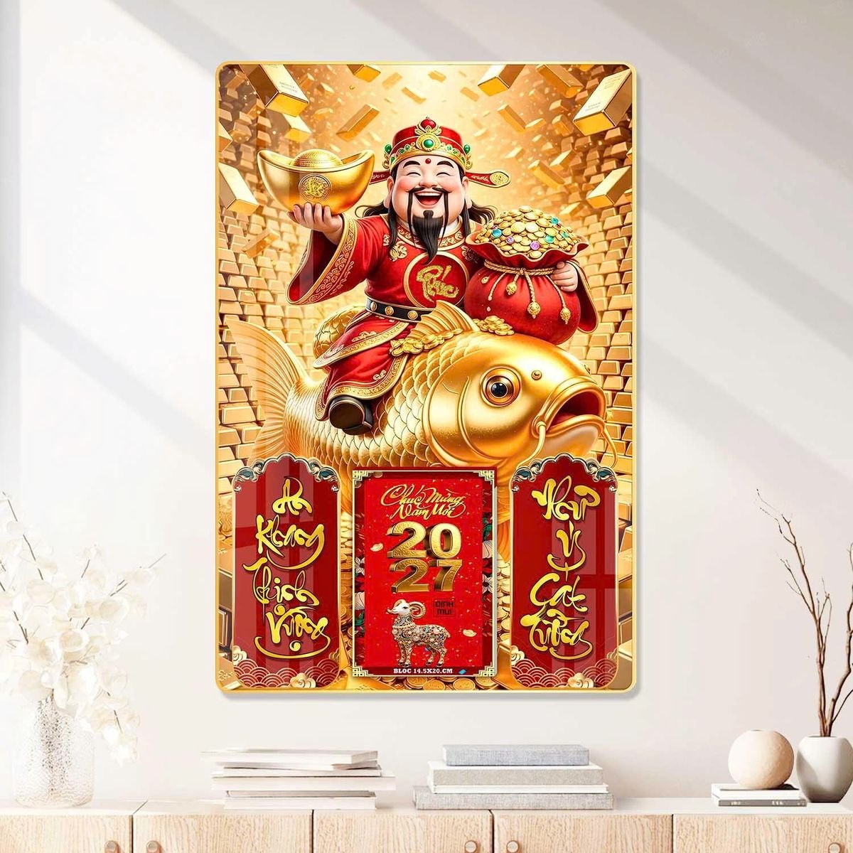 Lịch Gỗ Lamina Cao Cấp 40x60cm 2027 LM406_079 - Quà Tặng Khuyến Mại