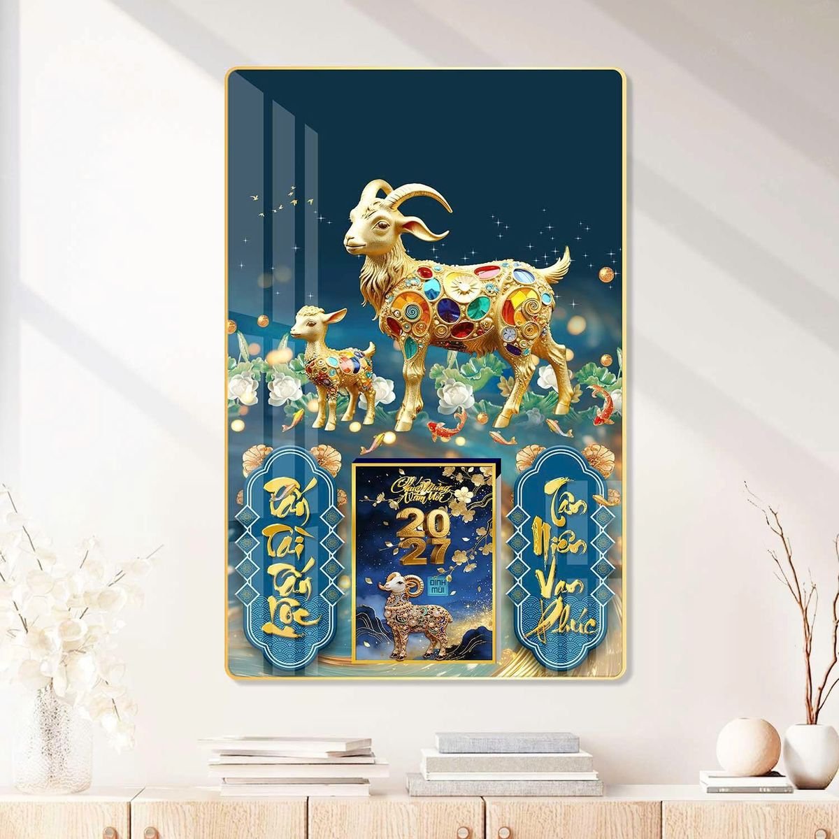 Lịch Gỗ Lamina Cao Cấp 40x60cm 2027 LM406_084 - Quà Tặng Khuyến Mại