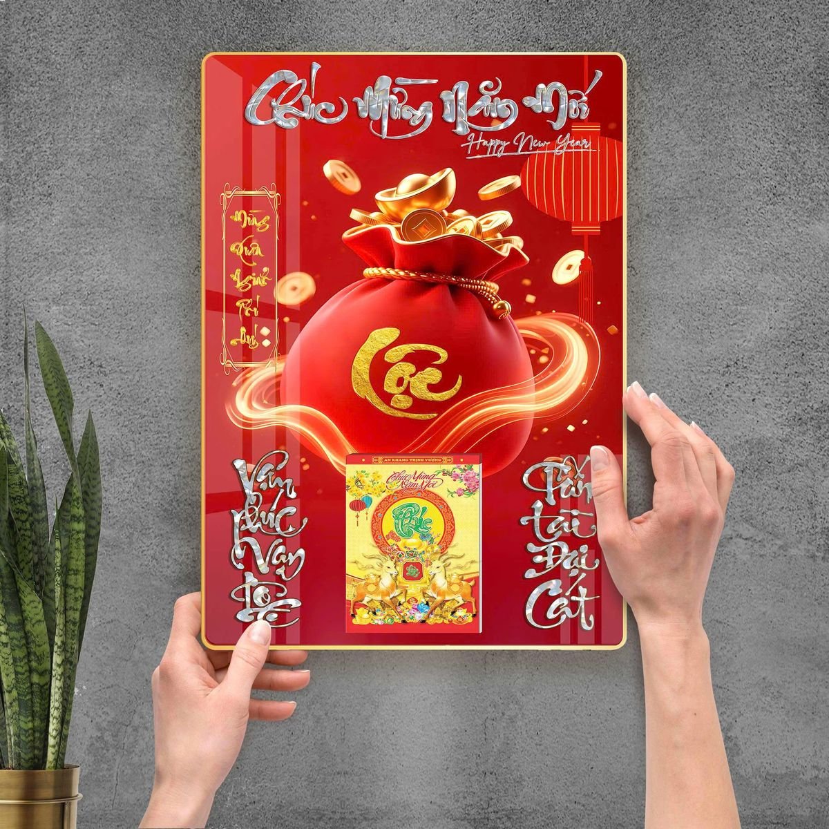 Lịch Gỗ Lamina Cao Cấp 40x60cm 2027 LM406_105 - Quà Tặng Khuyến Mại