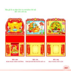 Bìa Lò Xo Dán Bloc 2027 MT Mẫu MT102 (30 x 60cm) Quà Tặng Khuyến Mại Kích Cầu Cuối Năm in logo doanh nghiệp quà tặng Tết tại Quà Tặng Khuyến Mại KM