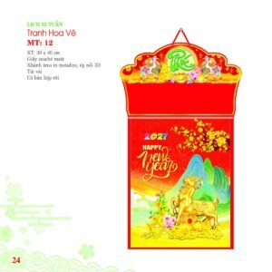 Lịch Bloc 2027 MT Mẫu MT12 (29 x 41 cm) Quà Tặng Khuyến Mại Kích Cầu Cuối Năm in logo doanh nghiệp quà tặng Tết tại Quà Tặng Khuyến Mại KM