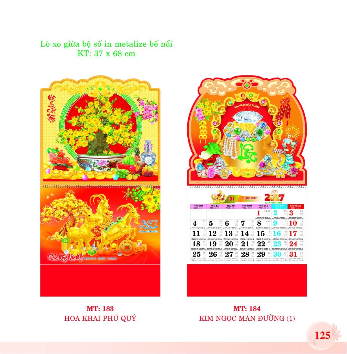 Lịch Treo Tường Lò Xo 2027 MT Mẫu MT183 - Kim Ngọc Mãn Đường (37 x 68cm) Quà Tặng Khuyến Mại Kích Cầu Cuối Năm Lịch Treo Tường Lò Xo 2027 MT Mẫu MT183 - Kim Ngọc Mãn Đường (37 x 68cm) Quà Tặng Khuyến Mại Kích Cầu Cuối Năm in logo doanh nghiệp quà tặng Tết tại Quà Tặng Khuyến Mại KM