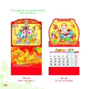 Lịch Treo Tường Lò Xo 2027 MT Mẫu MT186 - Cát Tường Như Ý (37 x 68cm) Quà Tặng Khuyến Mại Kích Cầu Cuối Năm in logo doanh nghiệp quà tặng Tết tại Quà Tặng Khuyến Mại KM