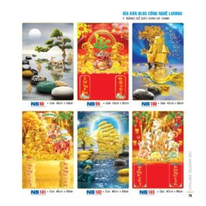 Bìa Lò Xo Dán Bloc 2027 NB Mẫu NB101 (37 x 68 cm) Quà Tặng Khuyến Mại Kích Cầu Cuối Năm in logo doanh nghiệp quà tặng Tết tại Quà Tặng Khuyến Mại KM