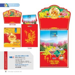 Lịch 52 Tuần 2027 NB Mẫu NB17 (30 x 41cm) Quà Tặng Khuyến Mại Kích Cầu Cuối Năm in logo doanh nghiệp quà tặng Tết tại Quà Tặng Khuyến Mại KM