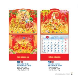 Lịch Bìa Treo 2027 NB Mẫu NB181 (29 x 41 cm) Quà Tặng Khuyến Mại Kích Cầu Cuối Năm in logo doanh nghiệp quà tặng Tết tại Quà Tặng Khuyến Mại KM