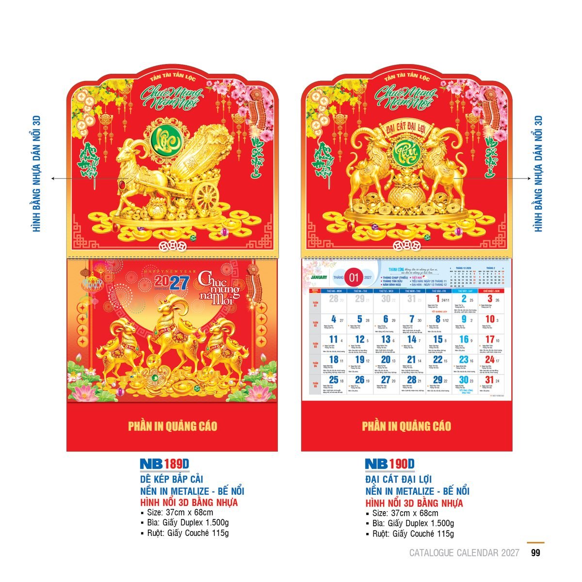 Lịch Bìa Treo 2027 NB Mẫu NB189D (29 x 41 cm) Quà Tặng Khuyến Mại Kích Cầu Cuối Năm Lịch Bìa Treo 2027 NB Mẫu NB189D (29 x 41 cm) Quà Tặng Khuyến Mại Kích Cầu Cuối Năm in logo doanh nghiệp quà tặng Tết tại Quà Tặng Khuyến Mại KM