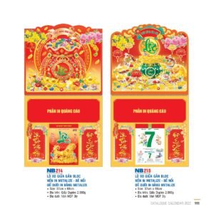 Lịch Treo Tường Lò Xo 2027 NB Mẫu NB215 (40 x 60 cm) Quà Tặng Khuyến Mại Kích Cầu Cuối Năm in logo doanh nghiệp quà tặng Tết tại Quà Tặng Khuyến Mại KM