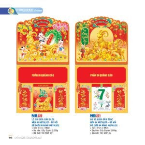Lịch Treo Tường Lò Xo 2027 NB Mẫu NB220 (37 x 68cm) Quà Tặng Khuyến Mại Kích Cầu Cuối Năm in logo doanh nghiệp quà tặng Tết tại Quà Tặng Khuyến Mại KM