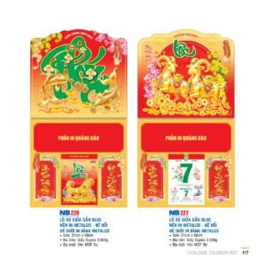 Lịch Treo Tường Lò Xo 2027 NB Mẫu NB226 (40 x 60 cm) Quà Tặng Khuyến Mại Kích Cầu Cuối Năm in logo doanh nghiệp quà tặng Tết tại Quà Tặng Khuyến Mại KM
