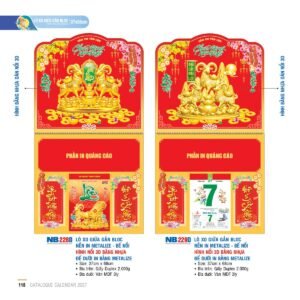 Lịch Treo Tường Lò Xo 2027 NB Mẫu NB229D (37 x 68cm) Quà Tặng Khuyến Mại Kích Cầu Cuối Năm in logo doanh nghiệp quà tặng Tết tại Quà Tặng Khuyến Mại KM
