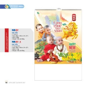 Lịch Treo Tường Lò Xo 2027 NB Mẫu NB257 (40 x 60cm) Quà Tặng Khuyến Mại Kích Cầu Cuối Năm in logo doanh nghiệp quà tặng Tết tại Quà Tặng Khuyến Mại KM
