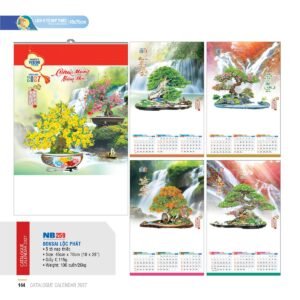 Lịch Treo Tường Nẹp Thiếc 2027 NB Mẫu NB259 (45  x  70cm) Quà Tặng Khuyến Mại Kích Cầu Cuối Năm in logo doanh nghiệp quà tặng Tết tại Quà Tặng Khuyến Mại KM