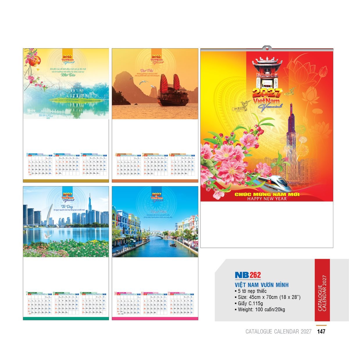 Lịch Treo Tường Nẹp Thiếc 2027 NB Mẫu NB262 (18 x 28 cm) Quà Tặng Khuyến Mại Kích Cầu Cuối Năm Lịch Treo Tường Nẹp Thiếc 2027 NB Mẫu NB262 (18 x 28 cm) Quà Tặng Khuyến Mại Kích Cầu Cuối Năm in logo doanh nghiệp quà tặng Tết tại Quà Tặng Khuyến Mại KM
