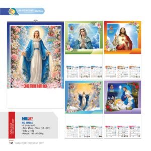 Lịch Treo Tường Nẹp Thiếc 2027 NB Mẫu NB267 (45 x 70cm) Quà Tặng Khuyến Mại Kích Cầu Cuối Năm in logo doanh nghiệp quà tặng Tết tại Quà Tặng Khuyến Mại KM