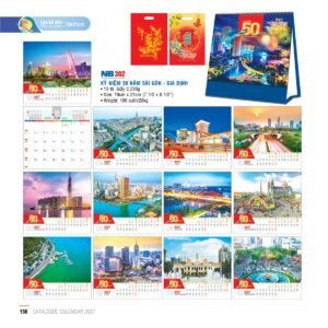 Lịch Bloc 2027 NB Mẫu NB302 (31 x 50 cm) Quà Tặng Khuyến Mại Kích Cầu Cuối Năm in logo doanh nghiệp quà tặng Tết tại Quà Tặng Khuyến Mại KM