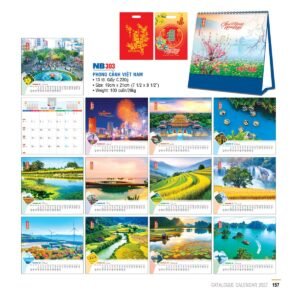 Lịch Bloc 2027 NB Mẫu NB303 (31 x 15 cm) Quà Tặng Khuyến Mại Kích Cầu Cuối Năm in logo doanh nghiệp quà tặng Tết tại Quà Tặng Khuyến Mại KM