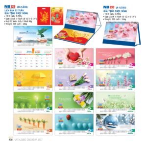Lịch Để Bàn 2027 NB Mẫu NB329 (16 x 24 cm) Quà Tặng Khuyến Mại Kích Cầu Cuối Năm in logo doanh nghiệp quà tặng Tết tại Quà Tặng Khuyến Mại KM