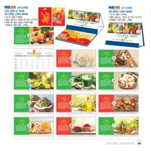 Lịch Để Bàn 2027 NB Mẫu NB340 (16 x 24 cm) Quà Tặng Khuyến Mại Kích Cầu Cuối Năm in logo doanh nghiệp quà tặng Tết tại Quà Tặng Khuyến Mại KM