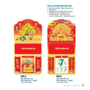 Lịch Treo Tường Lò Xo 2027 NB Mẫu NB42 (12  x  18 cm) Quà Tặng Khuyến Mại Kích Cầu Cuối Năm in logo doanh nghiệp quà tặng Tết tại Quà Tặng Khuyến Mại KM