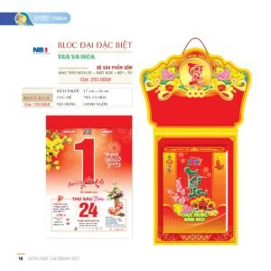 Lịch Bloc Đại Đặc Biệt 2027 NB Mẫu NB9 (17 x 24cm) Quà Tặng Khuyến Mại Kích Cầu Cuối Năm in logo doanh nghiệp quà tặng Tết tại Quà Tặng Khuyến Mại KM