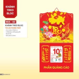 Lịch Bloc 2027 NHA Mẫu NHA60 (37 x 68cm) Quà Tặng Khuyến Mại Kích Cầu Cuối Năm in logo doanh nghiệp quà tặng Tết tại Quà Tặng Khuyến Mại KM