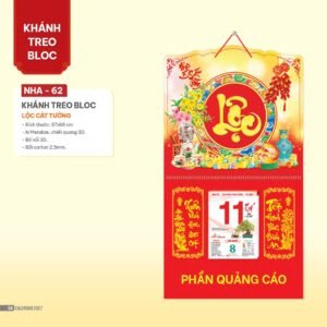Lịch Bloc 2027 NHA Mẫu NHA62 (37 x 68cm) Quà Tặng Khuyến Mại Kích Cầu Cuối Năm in logo doanh nghiệp quà tặng Tết tại Quà Tặng Khuyến Mại KM