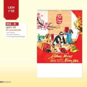 Lịch Bloc 2027 NHA Mẫu NHA81 (29 x 41 cm) Quà Tặng Khuyến Mại Kích Cầu Cuối Năm in logo doanh nghiệp quà tặng Tết tại Quà Tặng Khuyến Mại KM