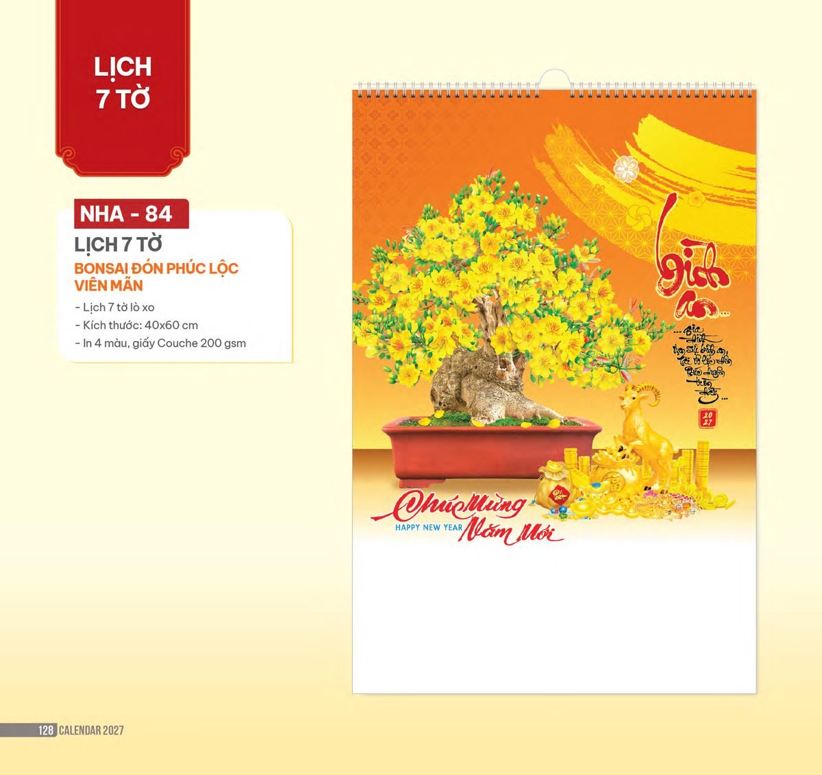 Lịch Treo Tường Lò Xo 2027 NHA Mẫu NHA84 (40 x 60cm) Quà Tặng Khuyến Mại Kích Cầu Cuối Năm Lịch Treo Tường Lò Xo 2027 NHA Mẫu NHA84 (40 x 60cm) Quà Tặng Khuyến Mại Kích Cầu Cuối Năm in logo doanh nghiệp quà tặng Tết tại Quà Tặng Khuyến Mại KM