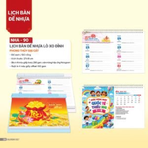 Lịch Để Bàn 2027 NHA Mẫu NHA89 (27 x 18cm) Quà Tặng Khuyến Mại Kích Cầu Cuối Năm in logo doanh nghiệp quà tặng Tết tại Quà Tặng Khuyến Mại KM