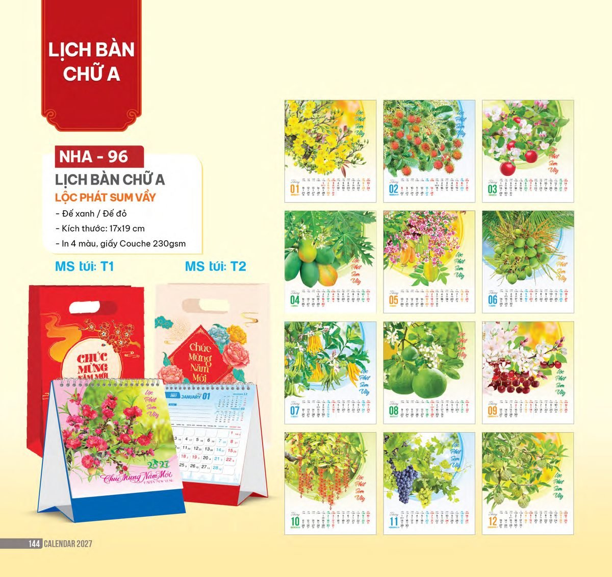 Lịch Bàn Chữ A 2027 NHA Mẫu NHA96 (17 x 19cm) Quà Tặng Khuyến Mại Kích Cầu Cuối Năm Lịch Bàn Chữ A 2027 NHA Mẫu NHA96 (17 x 19cm) Quà Tặng Khuyến Mại Kích Cầu Cuối Năm in logo doanh nghiệp quà tặng Tết tại Quà Tặng Khuyến Mại KM