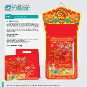 Lịch Bloc Siêu Đại 2027 NH Mẫu NH07 (20 x 30cm) Quà Tặng Khuyến Mại Kích Cầu Cuối Năm in logo doanh nghiệp quà tặng Tết tại Quà Tặng Khuyến Mại KM