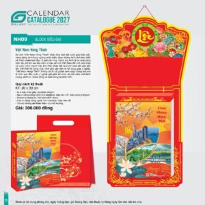 Lịch Bloc Siêu Đại 2027 NH Mẫu NH09 (20 x 30cm) Quà Tặng Khuyến Mại Kích Cầu Cuối Năm in logo doanh nghiệp quà tặng Tết tại Quà Tặng Khuyến Mại KM