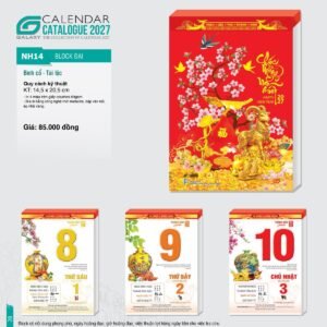 Lịch Bìa Treo 2027 NH Mẫu NH14 (29 x 41 cm) Quà Tặng Khuyến Mại Kích Cầu Cuối Năm in logo doanh nghiệp quà tặng Tết tại Quà Tặng Khuyến Mại KM