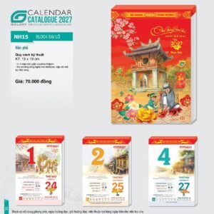 Lịch Bìa Treo 2027 NH Mẫu NH15 (13 x 19cm) Quà Tặng Khuyến Mại Kích Cầu Cuối Năm in logo doanh nghiệp quà tặng Tết tại Quà Tặng Khuyến Mại KM