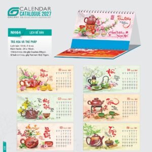 Lịch Để Bàn 2027 NH Mẫu NH6465 (24 x 16cm) Quà Tặng Khuyến Mại Kích Cầu Cuối Năm in logo doanh nghiệp quà tặng Tết tại Quà Tặng Khuyến Mại KM