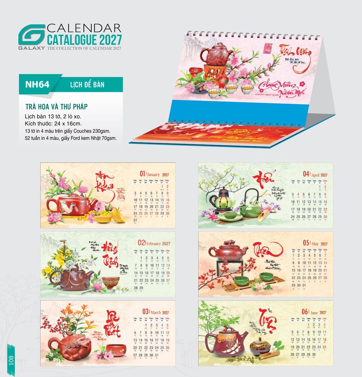 Lịch Để Bàn 2027 NH Mẫu NH6465 (24 x 16cm) Quà Tặng Khuyến Mại Kích Cầu Cuối Năm Lịch Để Bàn 2027 NH Mẫu NH6465 (24 x 16cm) Quà Tặng Khuyến Mại Kích Cầu Cuối Năm in logo doanh nghiệp quà tặng Tết tại Quà Tặng Khuyến Mại KM