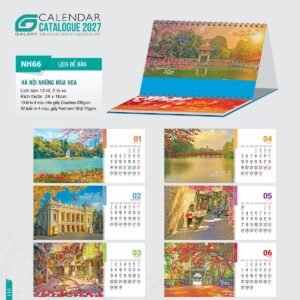 Lịch Để Bàn 2027 NH Mẫu NH66 (24 x 16cm) Quà Tặng Khuyến Mại Kích Cầu Cuối Năm in logo doanh nghiệp quà tặng Tết tại Quà Tặng Khuyến Mại KM