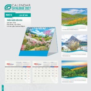 Lịch Bloc 2027 NH Mẫu NH72 (29 x 41 cm) Quà Tặng Khuyến Mại Kích Cầu Cuối Năm in logo doanh nghiệp quà tặng Tết tại Quà Tặng Khuyến Mại KM