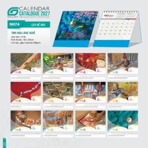 Lịch Để Bàn 2027 NH Mẫu NH74 (18 x 20cm) Quà Tặng Khuyến Mại Kích Cầu Cuối Năm in logo doanh nghiệp quà tặng Tết tại Quà Tặng Khuyến Mại KM