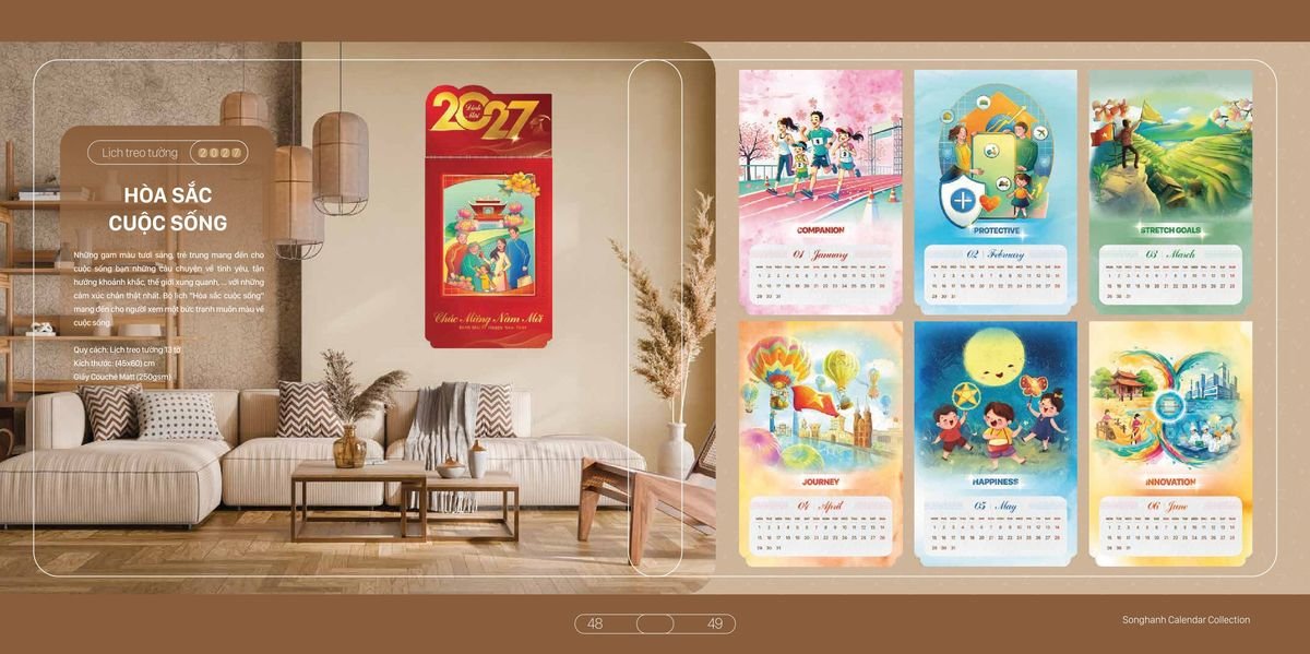 Lịch Bloc Cao Cấp SH 2027 SH19 Quà Tặng Khuyến Mại Kích Cầu Cuối Năm