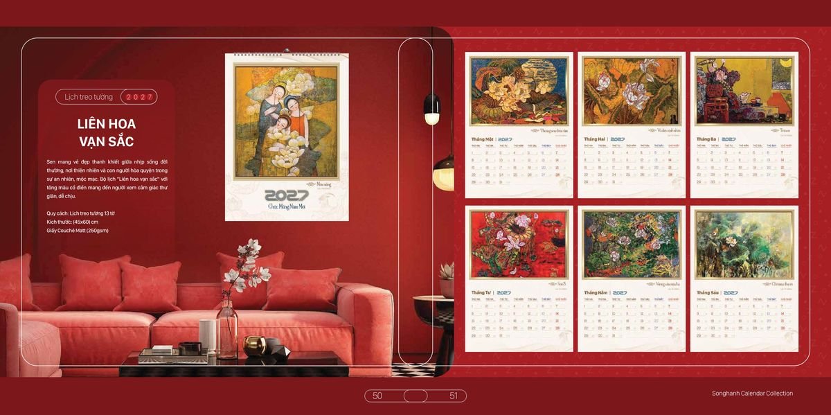 Lịch Bloc Cao Cấp SH 2027 SH20 Quà Tặng Khuyến Mại Kích Cầu Cuối Năm