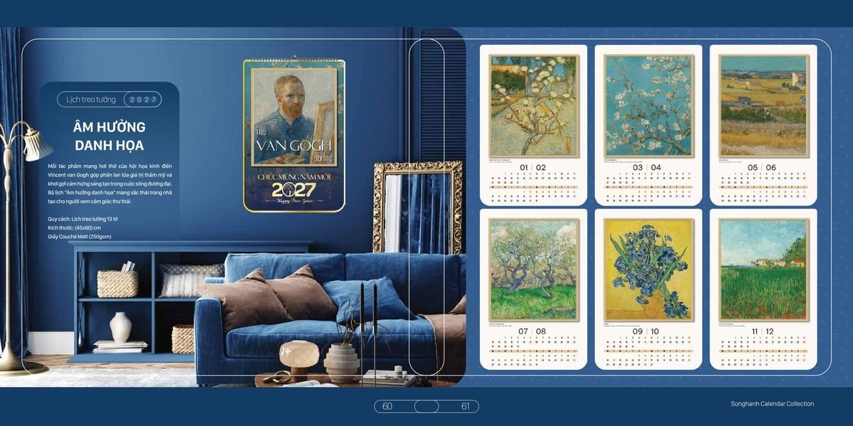 Lịch Bloc Cao Cấp SH 2027 SH25 Quà Tặng Khuyến Mại Kích Cầu Cuối Năm