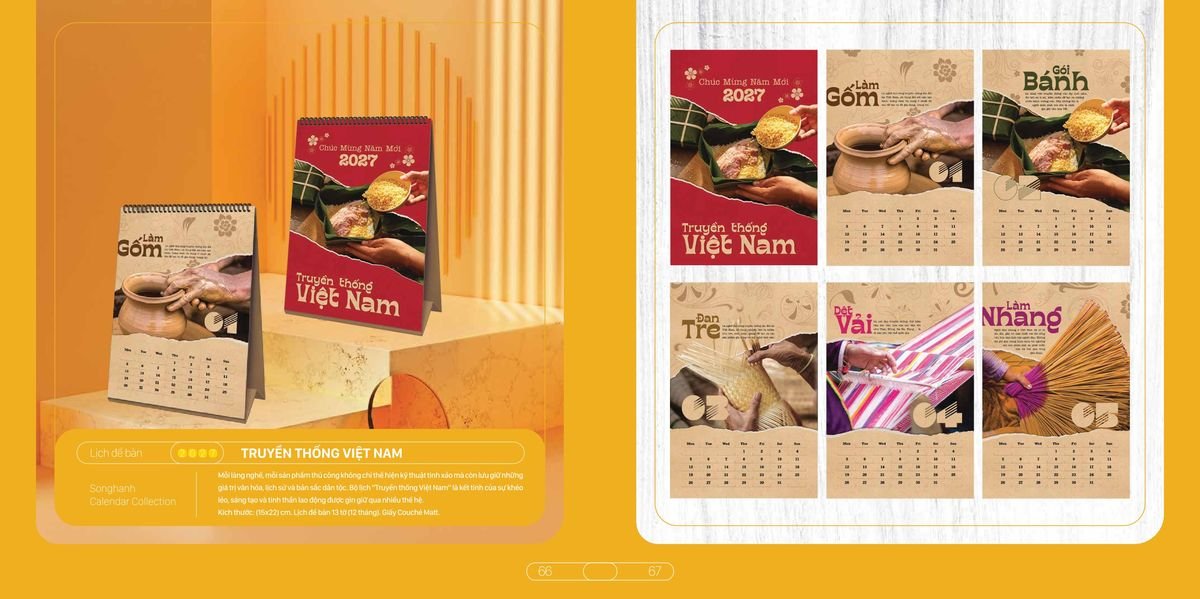 Lịch Bloc Cao Cấp SH 2027 SH28 Quà Tặng Khuyến Mại Kích Cầu Cuối Năm