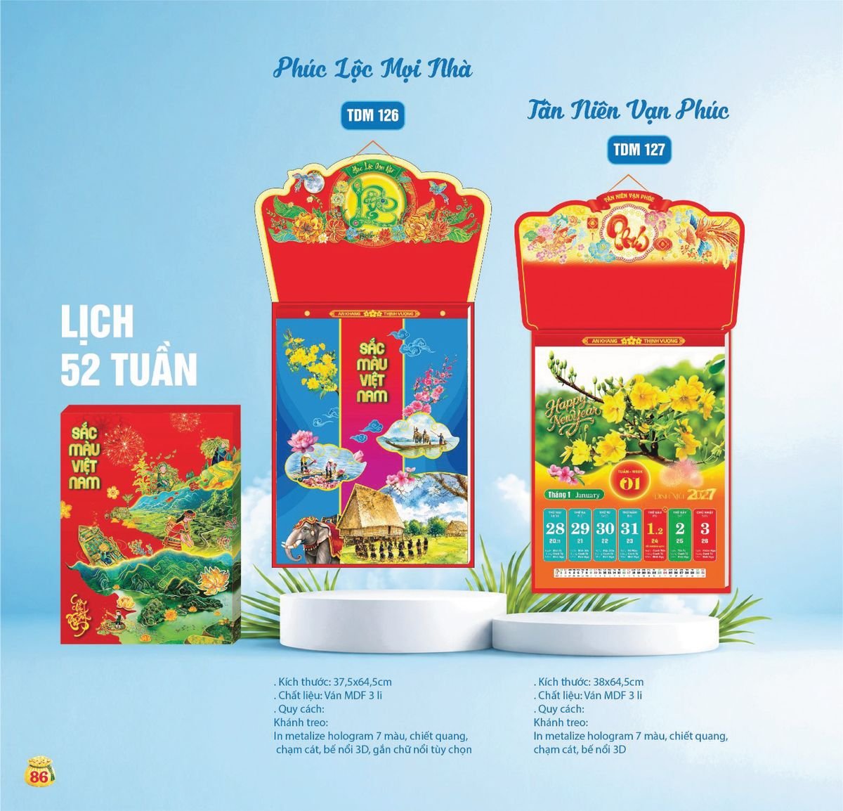 Lịch Bloc Siêu Cực Đại 2027 TDM83 Quà Tặng Khuyến Mại Kích Cầu Cuối Năm