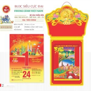 Lịch Bloc Siêu Cực Đại 2027 TD Mẫu TD1 (38 x 53 cm) Quà Tặng Khuyến Mại Kích Cầu Cuối Năm in logo doanh nghiệp quà tặng Tết tại Quà Tặng Khuyến Mại KM